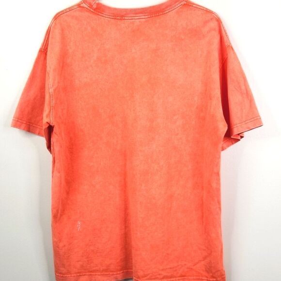Aelfric Eden Orange Short Sleeve Oversized Weathered Look Box Tee Small - Picture 5 of 6